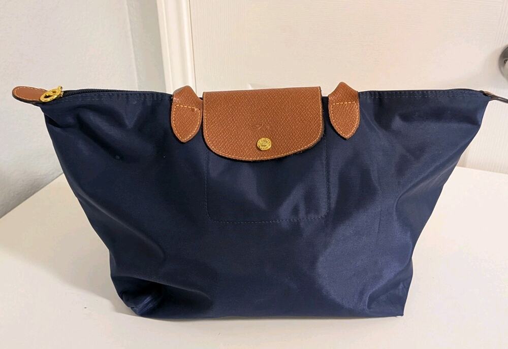 Longchamp Le Pliage Tote Shoulder Bag Medium Navy